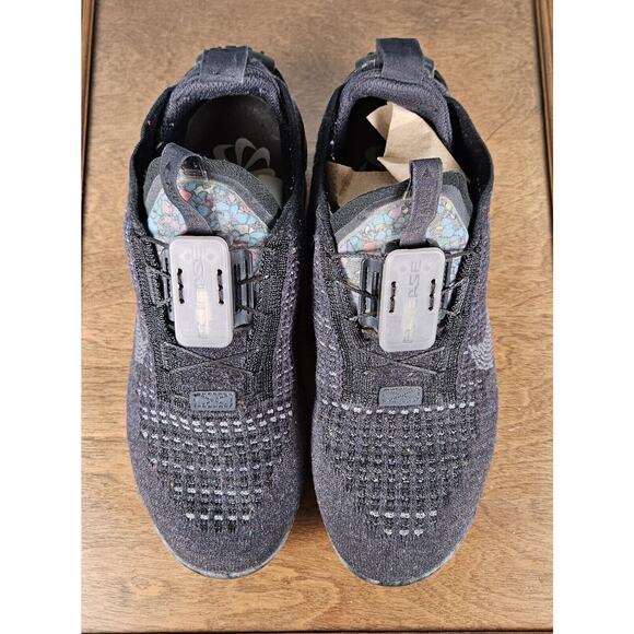 Nike Air‎ Vapormax Sz 6.5 2020 Flyknit FK TRIPLE BLACK DARK GREY - Picture 6 of 16